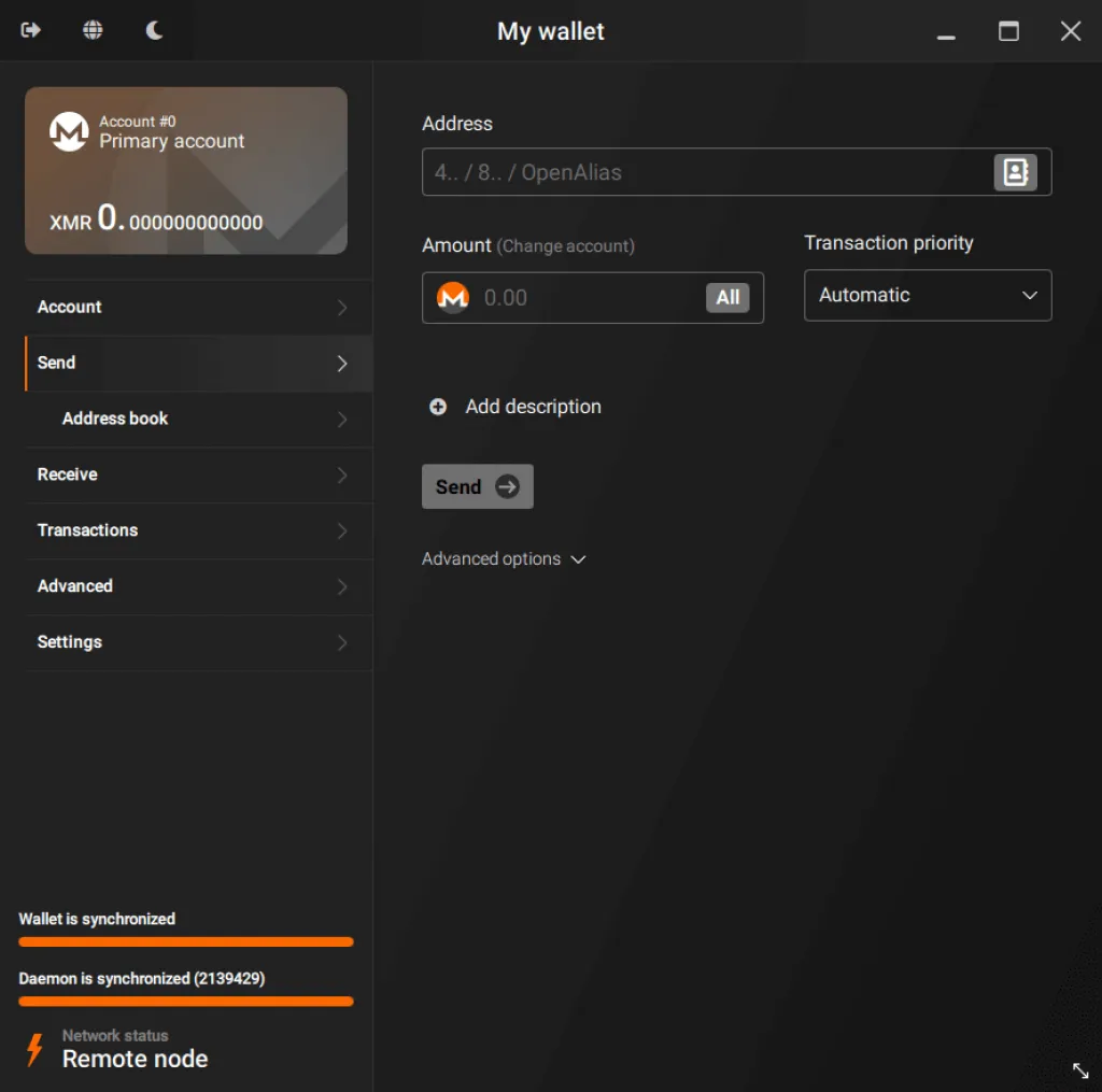 门罗币 GUI 钱包